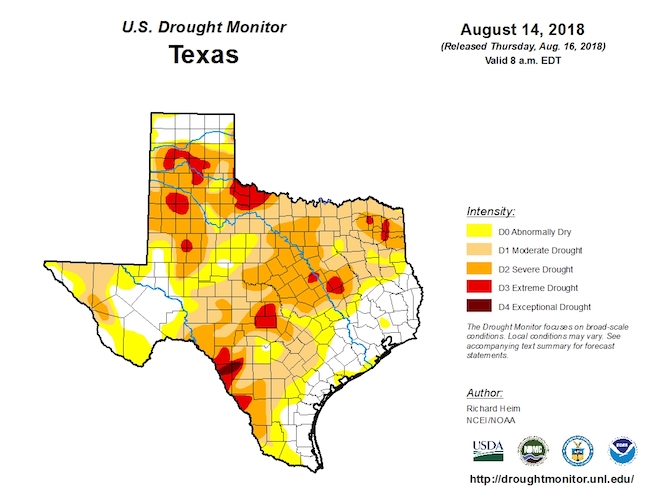 US Drought Monitor map